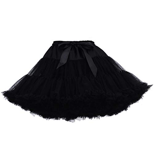 MAOSUO Anágua feminina de tule bufante laço saia tutu fofa Lolita Fashion atraente Cosplay Underskir