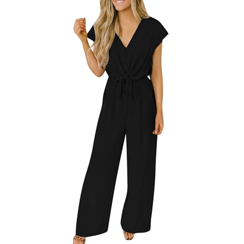 Jumpsuit für Damen, elegant, einteilig, Einteiler und Strampler für Damen, sexy, ärmellose Overalls, V-Ausschnitt, Rompers mit langen Taschen, elegante Damen-Jumpsuits, elegant, schick, Einteiler, Jumpsuit für Damen, elegant, einteilig, Einteiler und Strampler für Damen, sexy, ärmellose Overalls, V-Ausschnitt, Rompers mit langen Taschen, elegante Damen-Jumpsuits, elegant, schick, Einteiler,