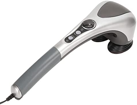 Handheld Back Massager, Comfortable Household Double Node Handheld Shiatsu Massage Device, Deep Tissue Percussion Massage for Shoulder, Leg, Foot, Muscles