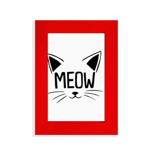 Cadre photo chat rouge et noir avec message mural moderne - 2