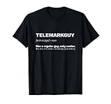 Telemark Skiing Guy Ski Fun T-Shirt