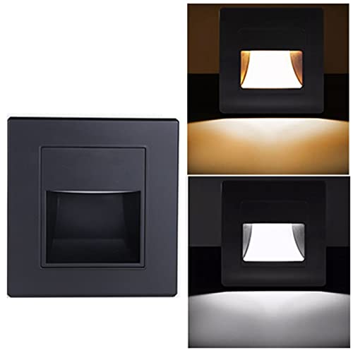 Luz De Escalera Empotrada, Luces De Escalón Empotradas De Color Blanco Cálido Y Suave, Luces De Ladrillo Exteriores, Luz De Pared, Lámpara LED Para Camino De Jardín Interior, Luces De Escalón Para Int