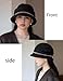 1920s Retro Elegant Furry Fisherman's hat Women's Winter Thickened Warm Fisherman's hat Fashionable and Stylish Wide-Brimmed Hats Black