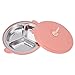 Boîte à lunch thermos pour enfants, séparateur de plaque ronde avec couvercle Boîtes à lunch en acier inoxydable Boîte à bento anti-brûlure Conteneur de stockage des aliments(Rose)