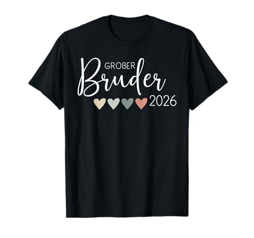 Ich Werde EIN Großer Bruder 2026 Herz Baby Ankündigung T-Shirt