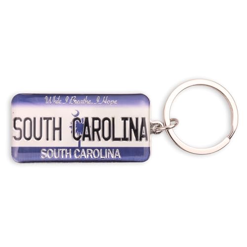 Westmon Works South Carolina Keychain Souvenir Palmetto State License Plate