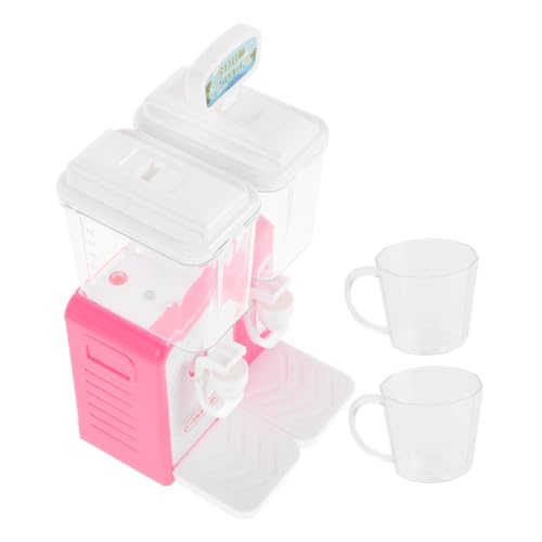 FUNNETOYU Mini Water Dispenser Toy for Kids, Small Pretend Water Dispenser Model, Pink Drinking Fountain Educational Role Play Toy for Children’s Summer Fun