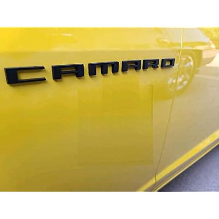 2 Emblemi Lettera CAMARO Per Parafango - Modelli RS, SS, ZL1, Z28, Anni 2010-2015, Colore Rosso