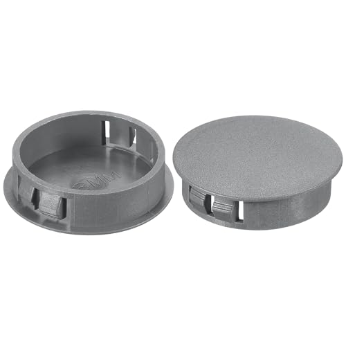 Image of PATIKIL 1.5 inch /38mm Plastic Hole Plugs, 20Pcs Flush Type Round Hole Plugs Cover Snap in Locking Hole Tube for Table Kitchen Cabinet Furniture, Dark Grey