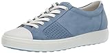ECCO Women's Soft 7 Sneaker, retro blue cap toe, 12-12.5