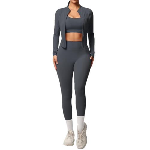 Conjunto Deportivo Mujer Chandal Mujer Completo Chándal Conjuntos de Yoga de Forro Polar Ligero y Doble Cara para Correr Cómodamente y Entrenamientos en el Gimnasio