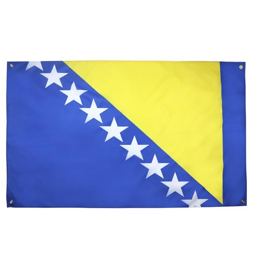AZ FLAG Flagge Bosnien und Herzegowina, 150 x 90 cm, mit 4 Ösen, Bosnischer Pavillon für Balkon oder Wand