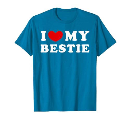 I Love My Bestie, I Heart My Bestie T-Shirt, Men, Sapphire Blue, X-Large