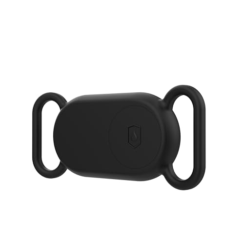 Msagkah Coque en silicone pour Samsung Galaxy Smarttag 2, étui de protection étanche et anti-rayures pour chiens et chats (noir)