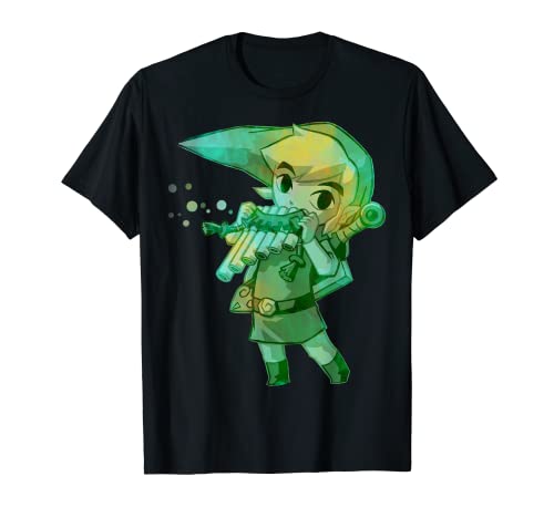 Nintendo Legend Of Zelda Link Playing Music Portrait T-Shirt #TOP27