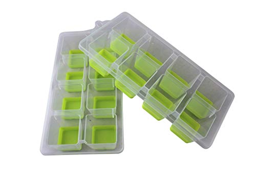 2-Pack Moldes de Cubos de Hielo Jumbo de Silicona miniatura 3