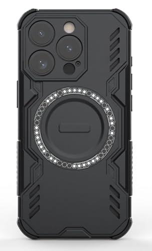 Image of ShieldTech Back Cover Case for Apple iPhone 15 Pro | 360 Protection Mobile Phone Case Mag-Safe | Camera Protection | i Phone 15 Pro Back Cover | iPhone 15 Pro - Black TPU+PC