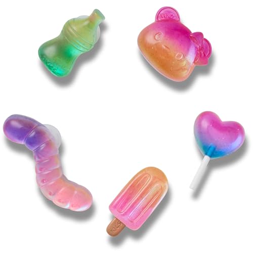 Crocs Jibbitz Girls' Favorites Shoe Charm Packs, Jelly Candy, 5-Pack