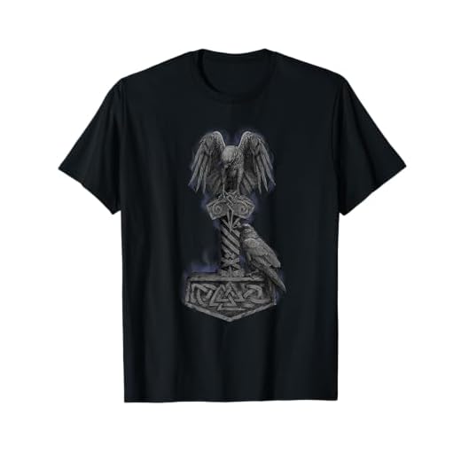 Viking Norse Mythology Thor's Mjolnir Odin's Huginn & Muninn T-Shirt