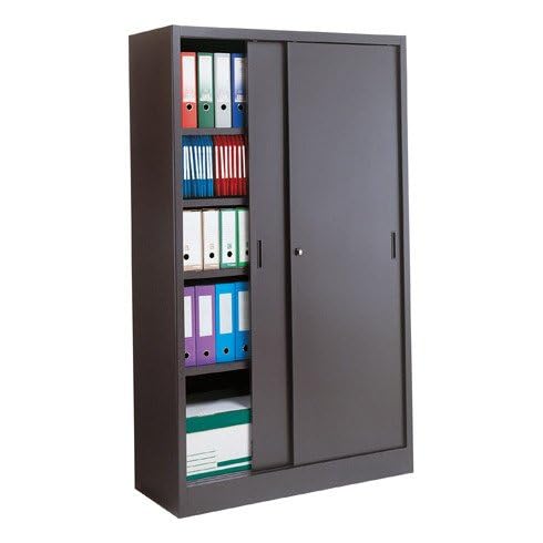 Armoire portes coulissantes grande largeur 200 x 120 cm (Anthracite)