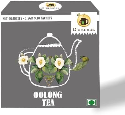 Oolong Tea Bags | Premium Oolong Leaves | Smooth, Rich & Aromatic Flavor | Wellness & Detox Tea | 10 Tea Bags (1.5g Each) | D'aromas Herbal Tea