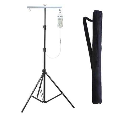 Image of PHOTOMAX Hospital IV Drip Glucose Saline Stand for Multipurpose Adjustable drip Stand with Carry Bag IV Drip Stand for Home, Clinic, Hospital