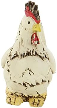 Deco 79 58222 Polished Stone Rooster Statue, 10 by 12-Inch