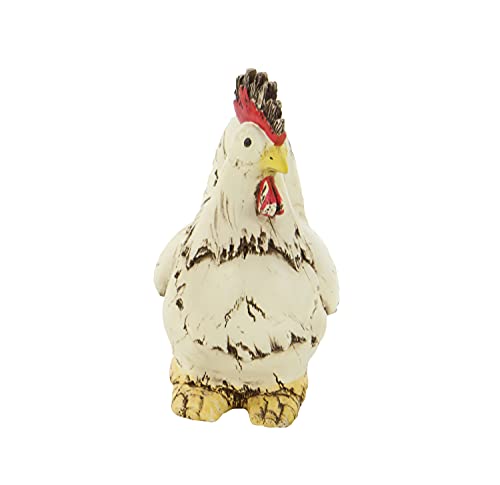 Deco 79 58222 Polished Stone Rooster Statue, 10 by 12-Inch
