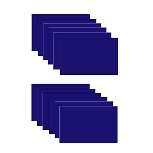 Image of XLNTECH 100% Laser Engraving Double Color Sheet, Dark Blue /White (7 inch x 11 inch x .060 inch, 12 Pieces) for Signs, Badges.
