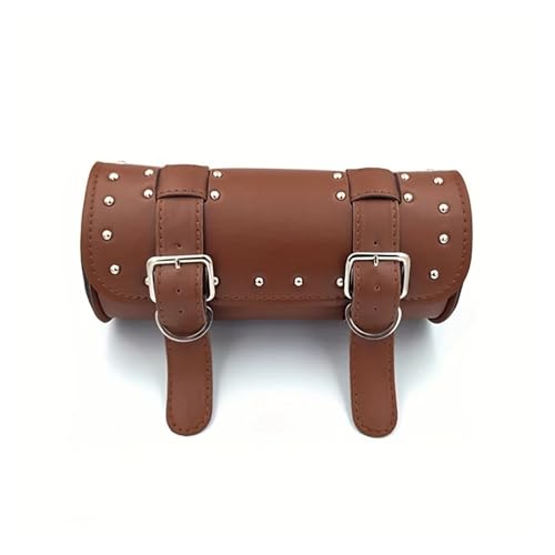 Sacoche moto latérale cylindrique marron universelle étanche en rouleau