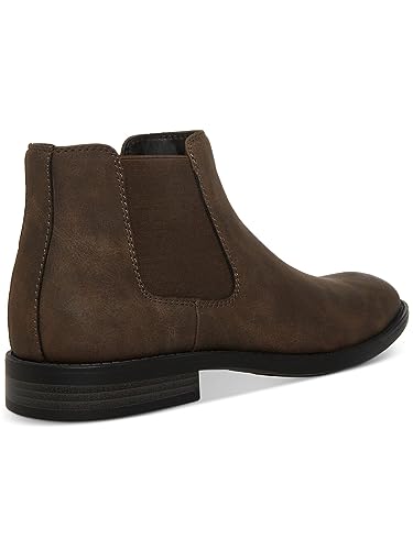 Madden Mens Maxxin Round Toe Faux Leather Chelsea Boots Brown 12 Medium (D)2