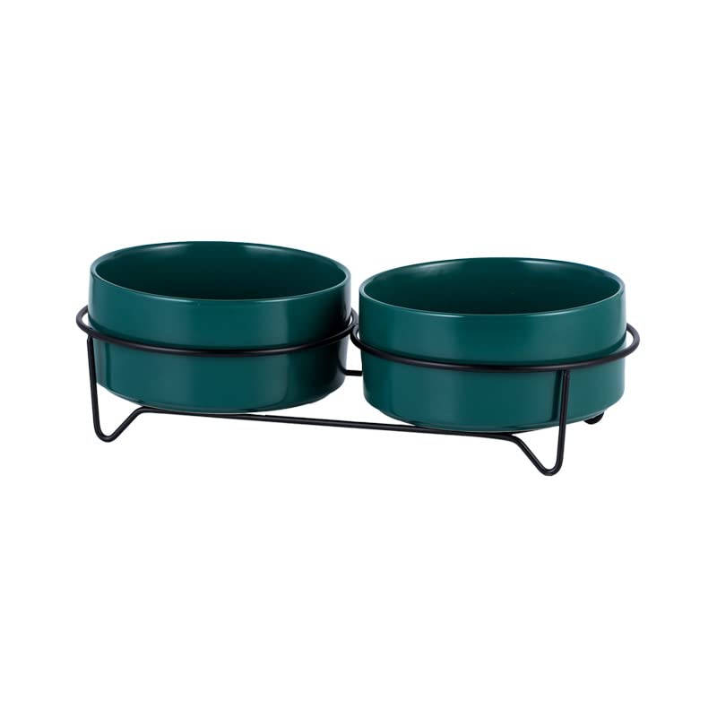 Comedero Elevado Perro con Tazones Cuencos de Agua for Comida de Perros con Soporte, comederos de cerámica for Gatos, Suministros de alimentación elevados de Gran Capacidad for Mascotas (Color : 2 gr