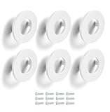 Poliplast – Set da 6 Maniglie, Design a cerchio, per Cucina, Armadio e Cassetti , Verniciato a mano, Colore Bianco, Art. 310