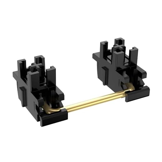 DUROCK Plate Mount Stabilizer V3, Innovative Pre-Clipped Stem for Minimum Wire Wobble 2U 6.25U 7U Keyboard Stabilizers (V3 Black Gold 100% Kit)