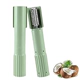 Máquina ralladora de coco eléctrica, rallador de coco manual, herramienta portátil y reutilizable de acero inoxidable para rallar pulpa de coco, trituradora de coco eléctrica (Verde)