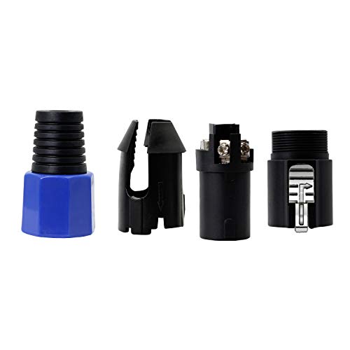 Image of Speakon NL4FC，GELRHONR NL4 Connector Round Speaker Plug Twist Lock 4 Pole Speaker Plug Compatible with Speakon NL4FC, NL4FX, NLT4X, NL2FC, NA4LJ, NA4LJX, NL4MP, NL4MPR - 2 Pairs