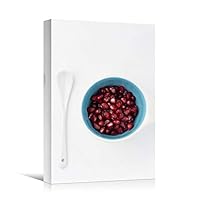 Canvas Wall Art Bowl of Pomegranate Chic Citrus Colorful Fruit Kitchen Multicolor Photography - 12x18 inches
