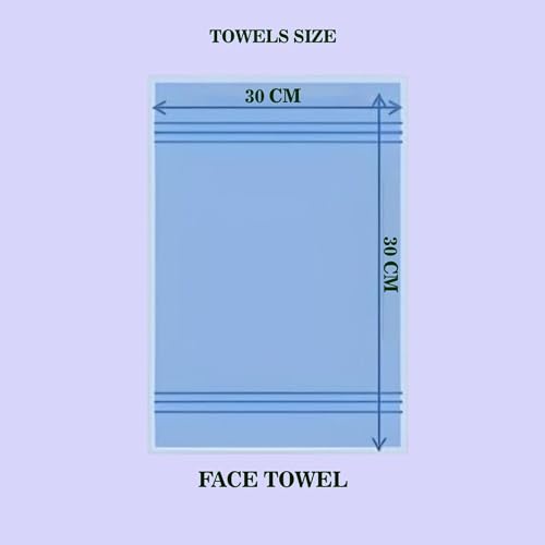 Image of Sulfar 100% Terry Ring Spun Cotton Face Towel - Quick-Dry, Highly Absorbent (480 GSM) (30 x 30 Cm) Tender Peach (Pack of 2)