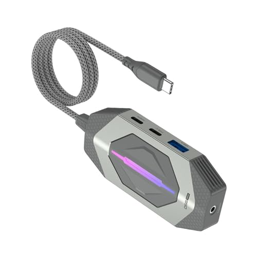 Adaptador USB C multipuerto 6 en 1 para conectar periféricos y pantallas 4K 60Hz en tu laptop