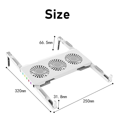 Base para portátil con 5 ventiladores RGB plegable miniatura 2