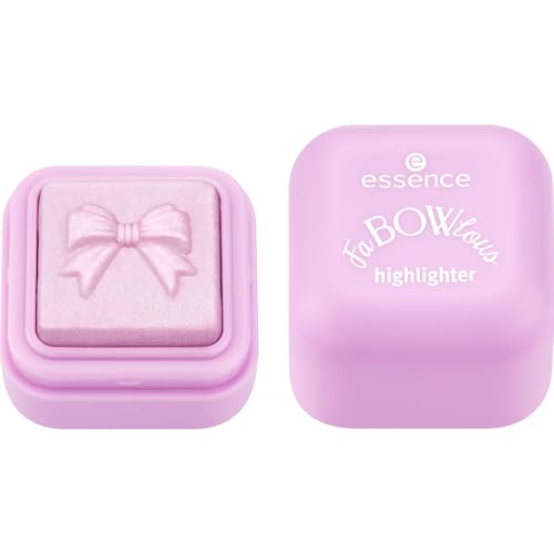 essence FaBOWlous highlighter, Nr. 01, Pink, strahlend, schimmernd, vegan, ölfrei, ohne Parfüm, ohne Alkohol, 1er Pack (3.2g)