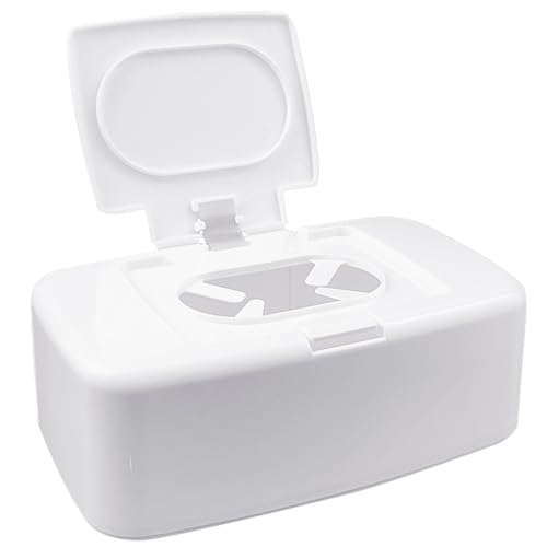 Dispensador de toallitas para bebés Soporte para toallitas recargable Operación con una sola mano Contenedor de Caja dispensadora de húmedas sellada para el baño Mantiene el -