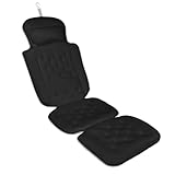 Ganzkörper-Badekissen, Luxus-Badekissen mit 192 Saugnäpfen, Badekissen für die Badewanne zur Unterstützung von Kopf und Nacken, mit Wäschesack Schwarz, 129,5 x 40,6 cm