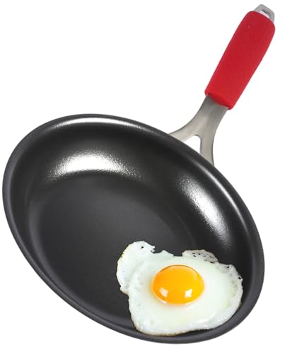 Agerma 8 Inch Nonstick Frying Pan Tri-Ply Clad Stainless Steel Skillet with Reinforced Coating Detachable Handle with Sleeve Dishwasher & Oven Safe Induction Compatible PFOA-Free Fajita Pans