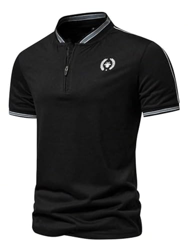 Image of Men's Solid Cotton Rich Polo T Shirt | Collar Tshirts | Half Sleeves | Plain-Regular Fit (Available in Plus Size and Combo Pack of 2)
