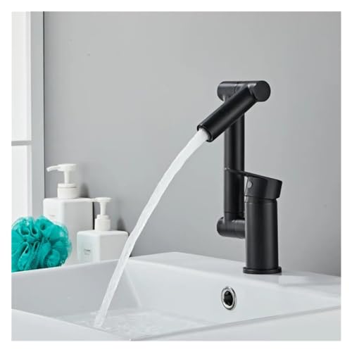 Grifos de agua universales negros plegables mezclador agua fría caliente para cocina y baño 4