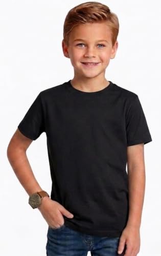 Image of Double F Branded Cotton Bio wash Round Neck Half Sleeve Solid T-Shirt for Boys and Baby
