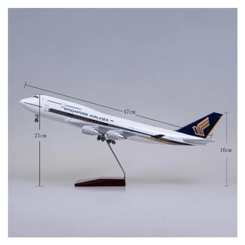 Modelo de avión B747 Singapore Airlines de resina a escala 1:160 con sistema de luz incorporado 2