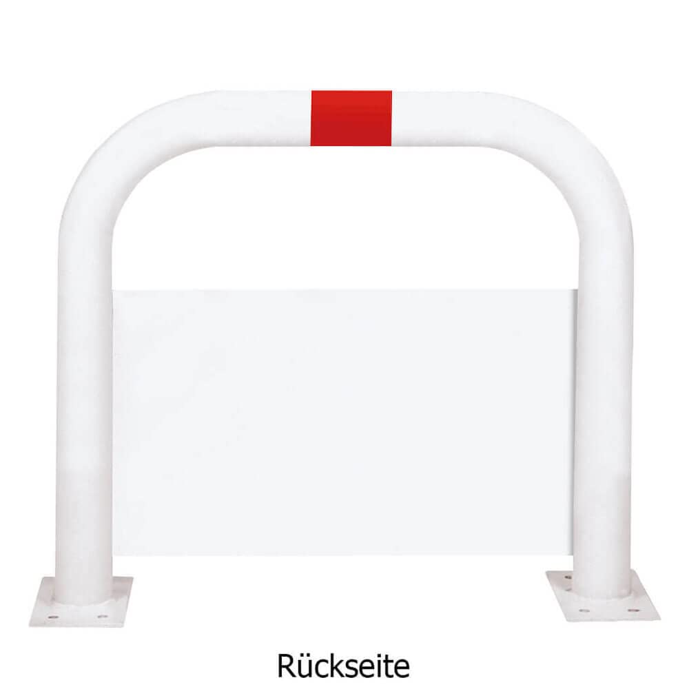 ROBUSTO Rammschutzbügel, Unterfahrschutz, r/w, aufdübeln, Stahl, 75 x 65 cm, Art.-Nr. 99487 | Rammschutzbügel | Rammschutz | Wandschutzbügel