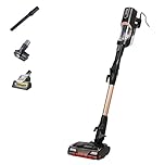 Shark Corded Stick Vacuum Cleaner with Anti Hair Wrap and DuoClean Floorhead, Flexible Pet Vacuum with Anti-Allergen Complete Seal, 3 Attachments, 10m Cord, Rose Gold HZ500UKT